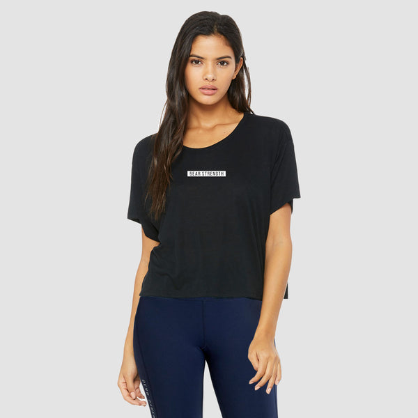 Icon Bold | Women's Flowy Boxy Training T-shirt | Black
