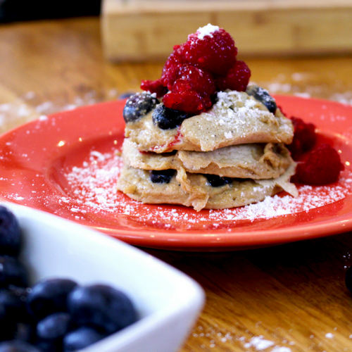 Blueberry Protein Pancakes