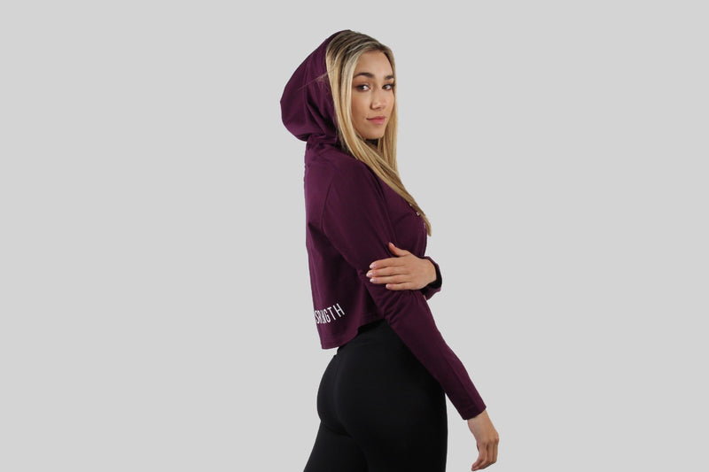 Cropped Long Sleeve Hoodie T Shirt