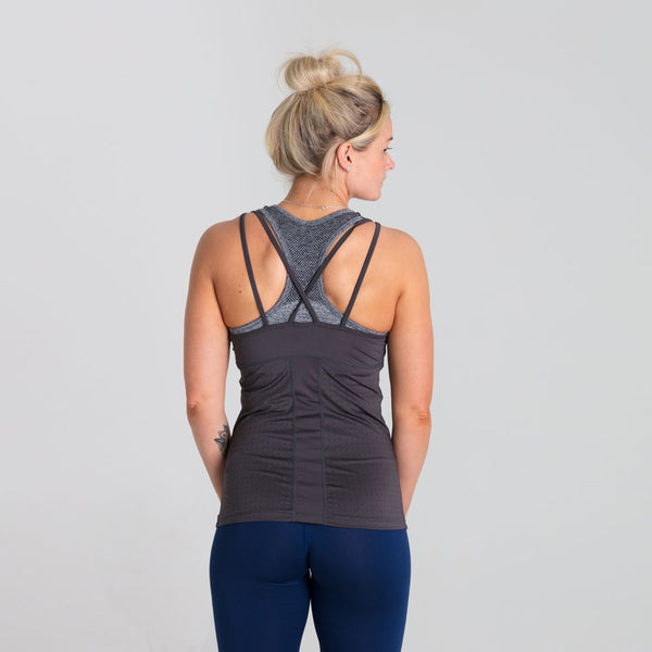 Icon Breathe | Women's Strap Training Tank | Charcoal