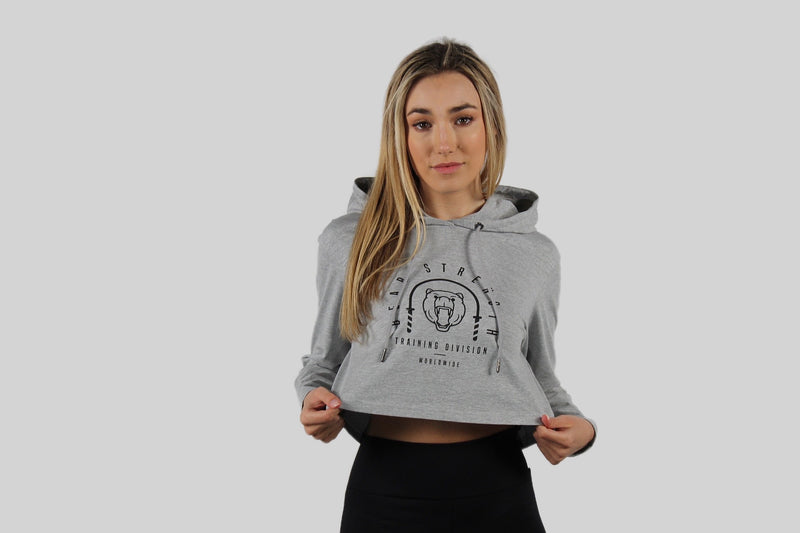 Cropped Long Sleeve Hoodie T Shirt