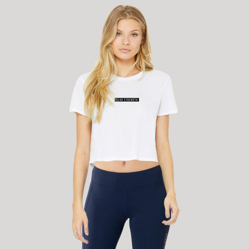 Icon Bold | Women's Cropped Training T-shirt | White