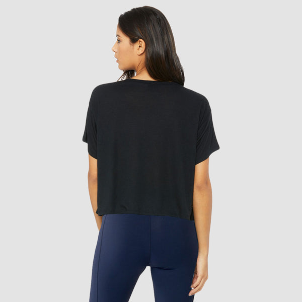 Icon Bold | Women's Flowy Boxy Training T-shirt | Black