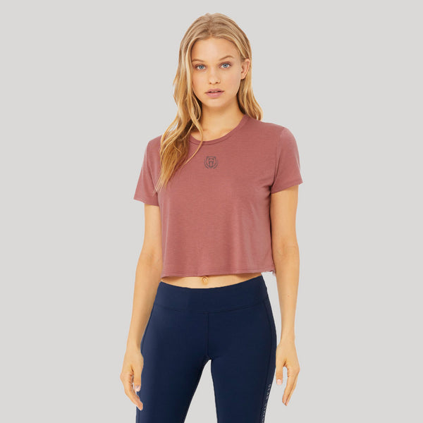 Origins | Women's Cropped Training T-shirt | Mauve