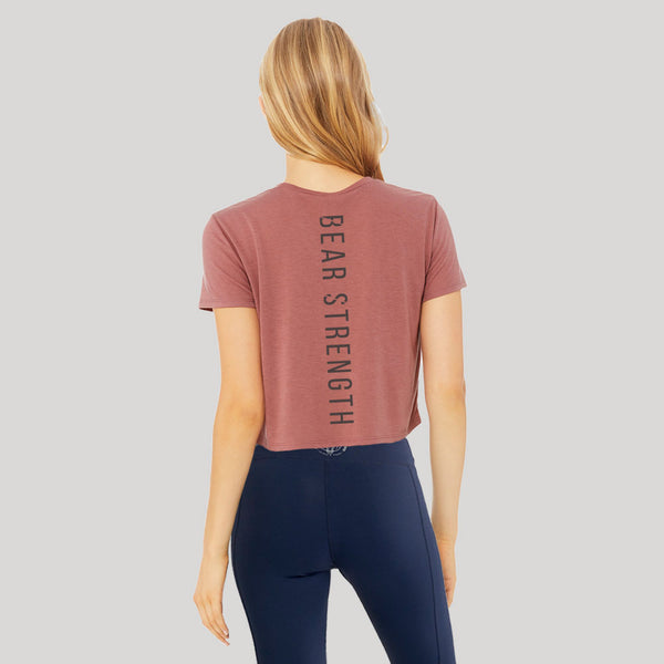 Origins | Women's Cropped Training T-shirt | Mauve