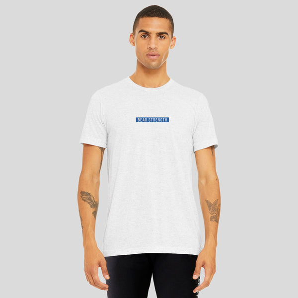 United By Strength | Men's Short Sleeve Training T-shirt | Marl White