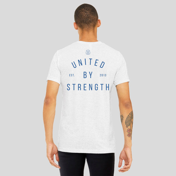 United By Strength | Men's Short Sleeve Training T-shirt | Marl White